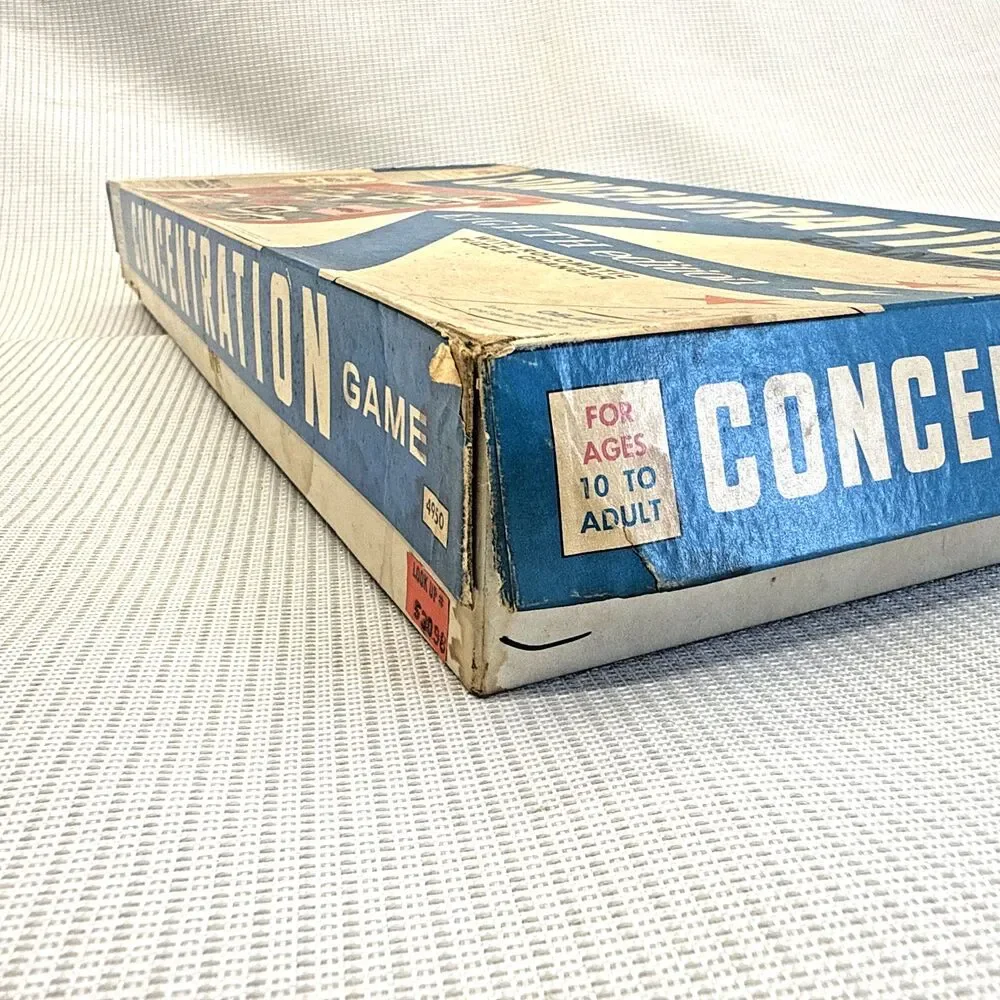 Vintage 1964 Concentration Board Game 8th Edition Milton Bradley No. 4950 USA